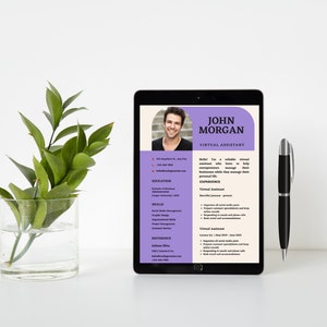 CV d&#39;assistant virtuel, modèles de médias sociaux, proposition d&#39;assistant virtuel, site Web d&#39;assistant virtuel, postes d&#39;assistant virtuel