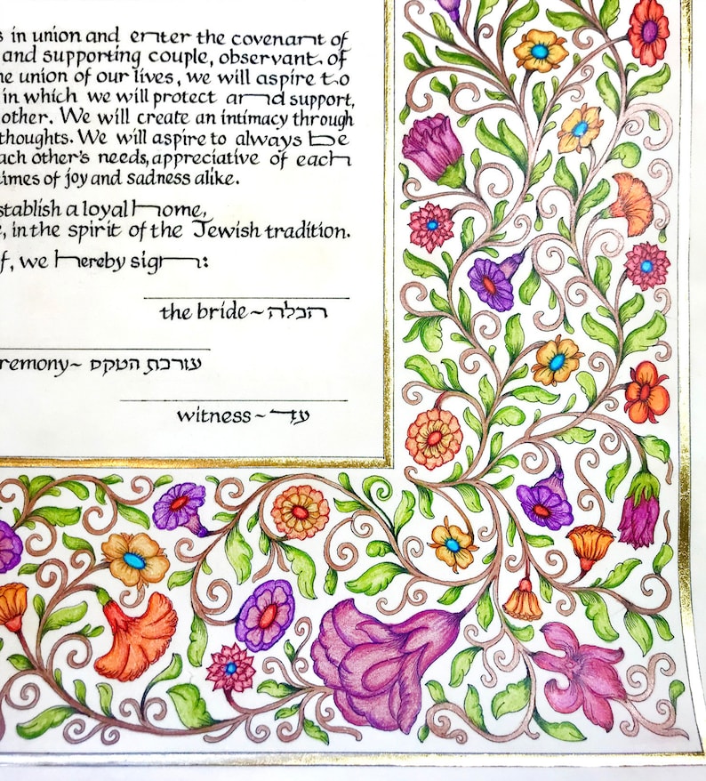 Ancient Dutch Ketubah One of a Kind Ketubah Handmade Etsy