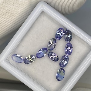 Natural Tanzanite 10 Different colours Oval shape,Total pieces~10~ 2.20 Ct Weight Size ~ 5 × 3 MM, beutiful collection for Jewellery Making
