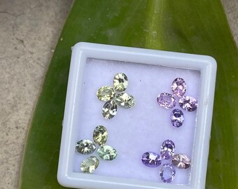 Lote de gemas de tanzanita natural, ovaladas, 3,15 ct, para la fabricación de joyas.