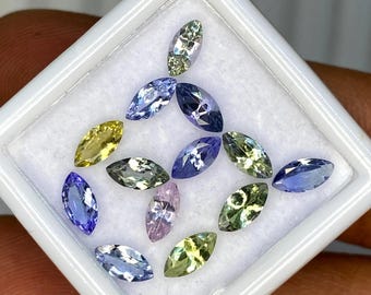 Naturliga Tanzanit Marquise Ädelstenar: 3,35 ct, 6 x 3 mm - Smyckestillverkning