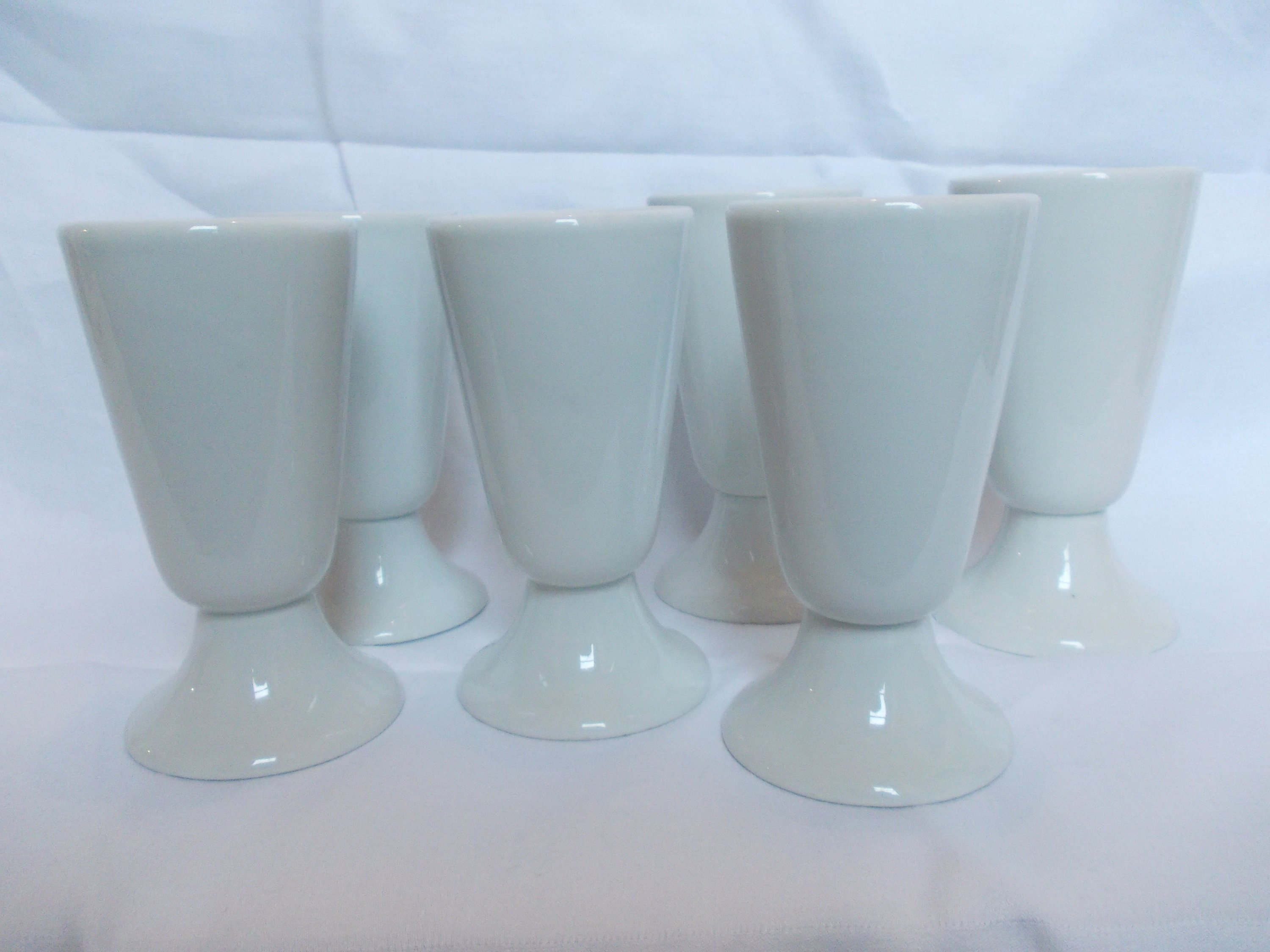 6 Mazagrans en Porcelaine Blanche