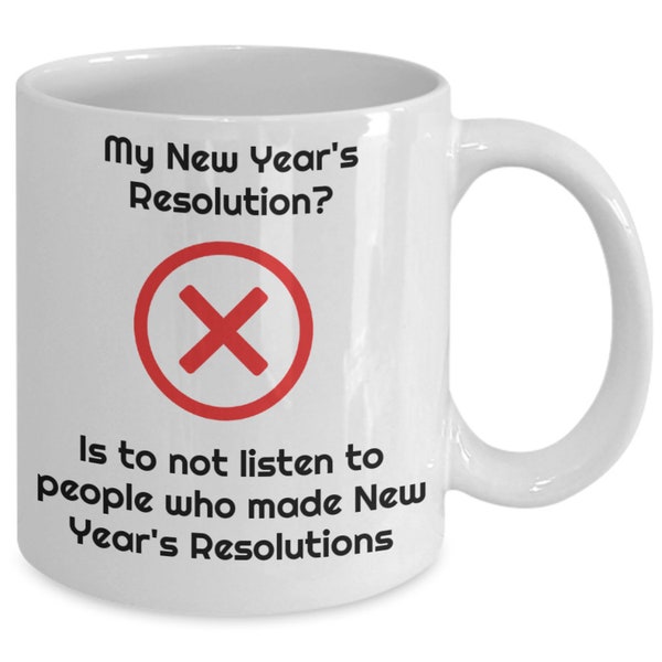 2023 Kaffeebecher/Sarkastische Auflösung Kaffeetasse/Mein Neujahrs-Kaffeebecher/2023/Teetasse Becher/Knebel-Geschenktasse, Neujahrs-Resolution 2023