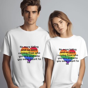 レインボープライド Vネック Tシャツ：ユニセックス ジャージー SS Tシャツ
