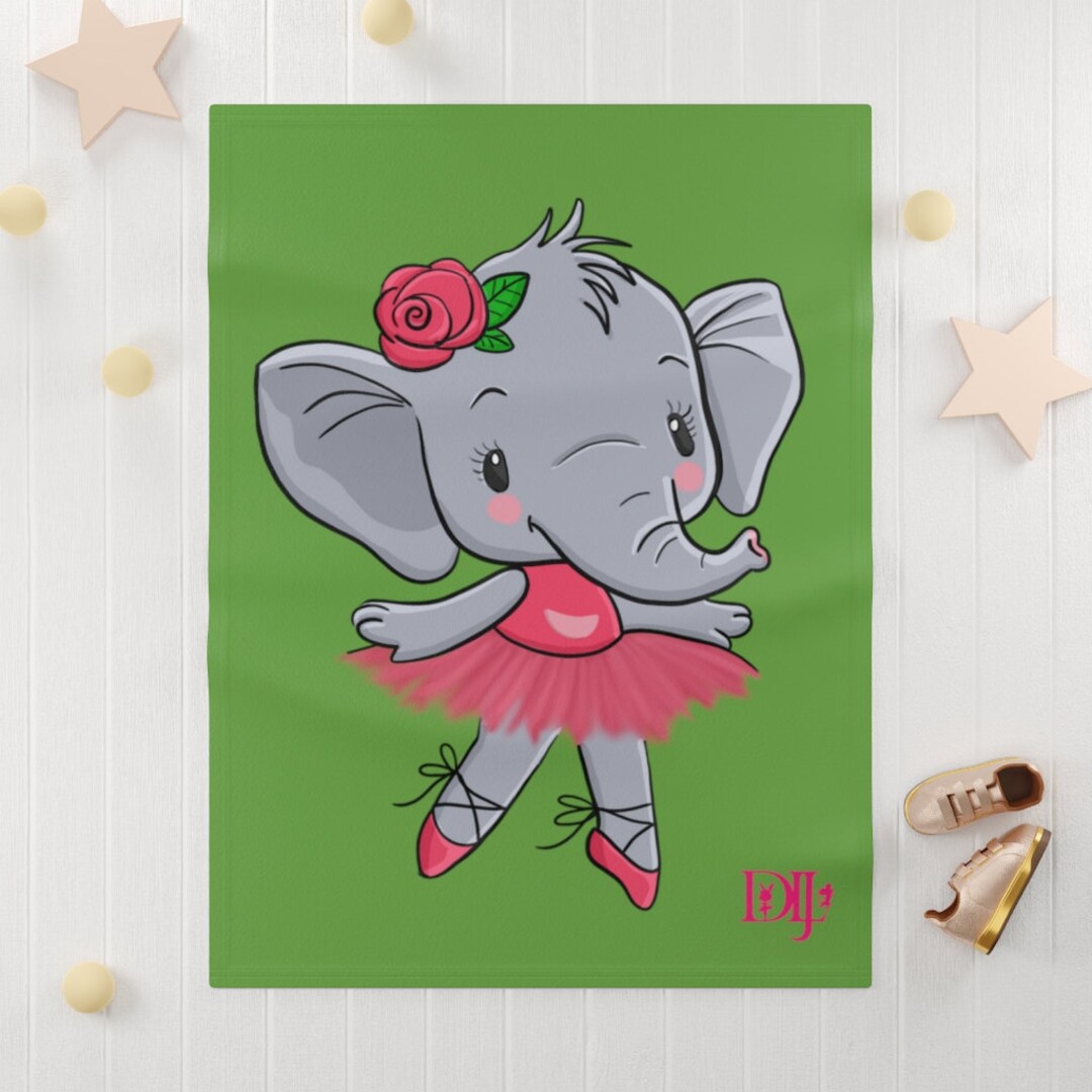 Ella the Elephant Soft Fleece Baby Blanket - Etsy
