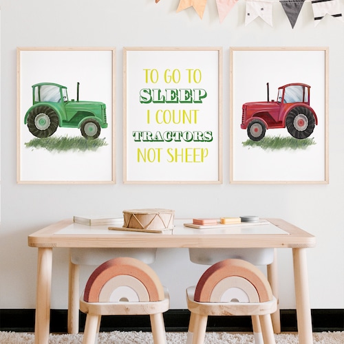 Boys Room Wall Art Boys Room Decor Tractor Wall Art Farm Etsy