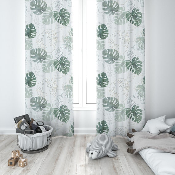 Safari Nursery Window Curtains Jungle Nursery Window Etsy