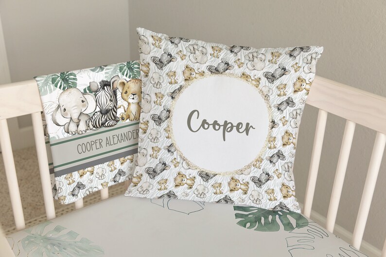 Safari Crib Bedding Set for Boy Safari Nursery Crib Bedding Etsy