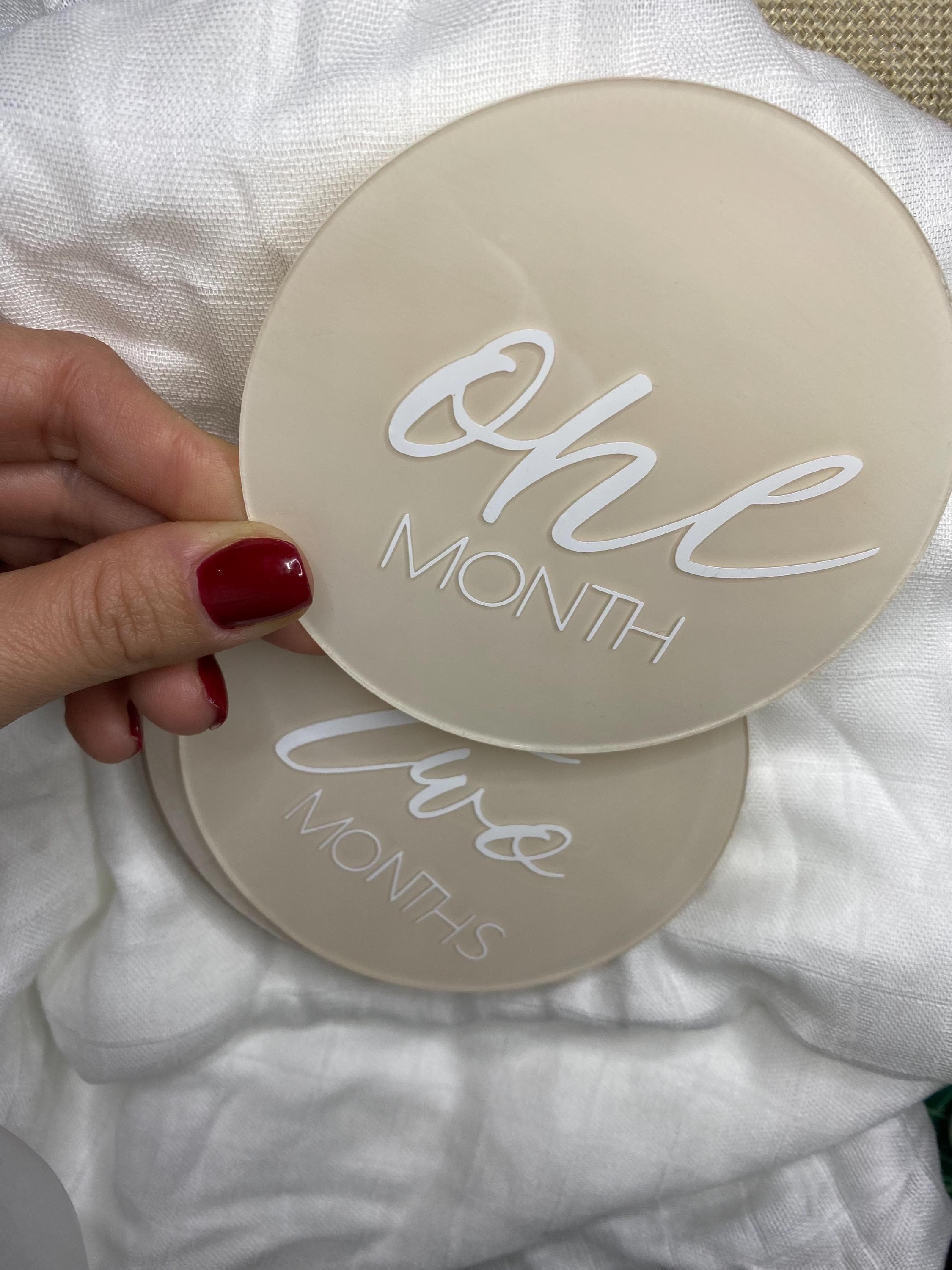 Baby Milestones | Monthly Acrylic Discs - Etsy