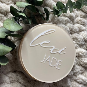 Custom Baby Name Announcement: Acrylic Milestone Photo Prop