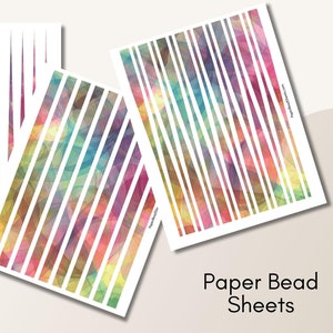 Printable Paper Bead Sheets Patterns Abstract