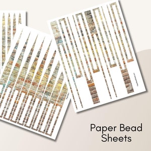 Printable Paper Bead Sheets Patterns Brick Pastel 1 - Etsy