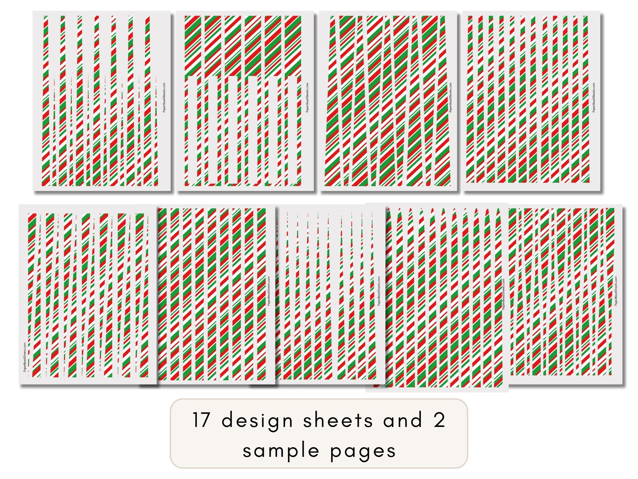 Printable Paper Bead Sheets Patterns Christmas 2 - Etsy