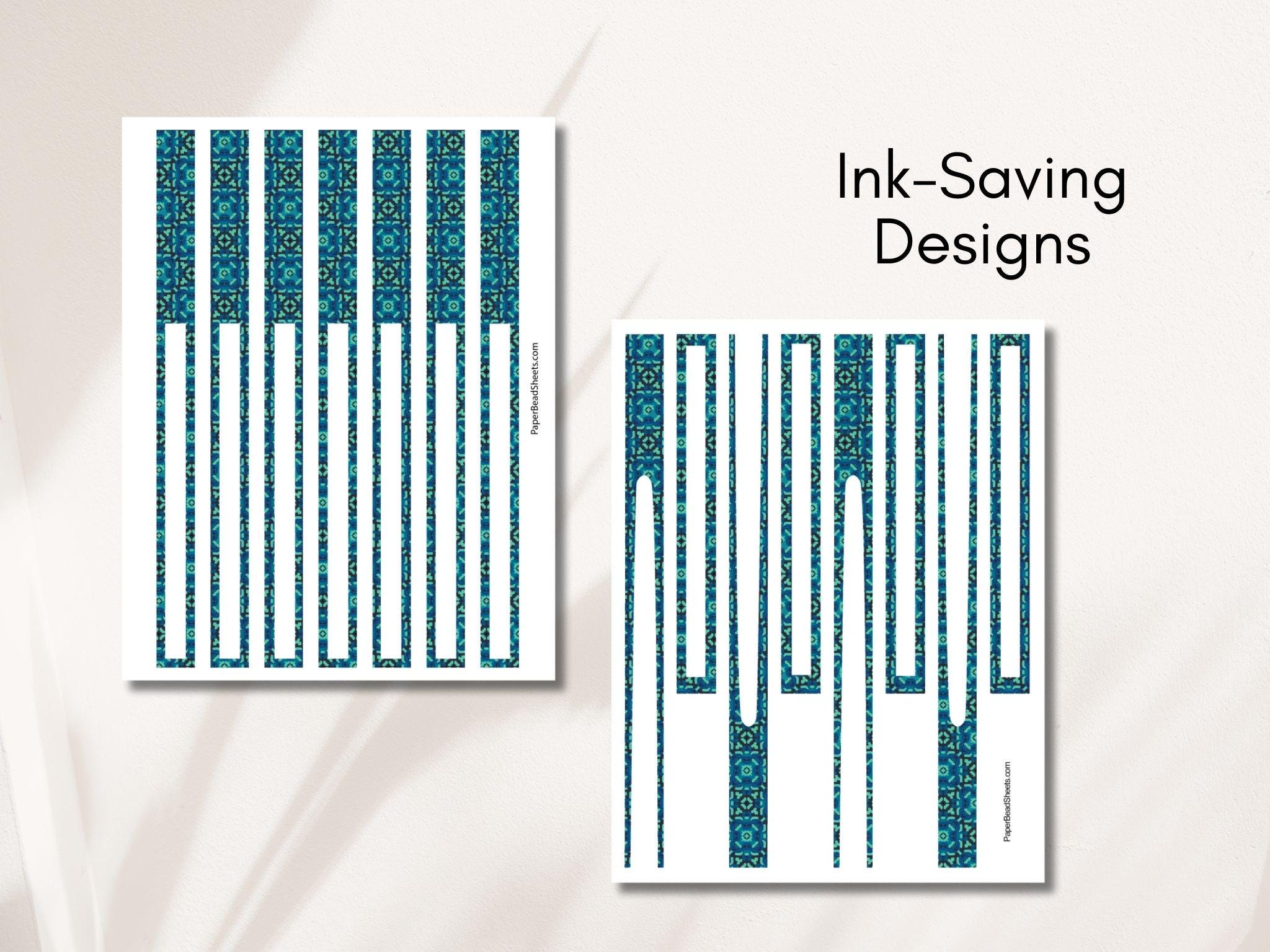 Printable Paper Bead Sheets Patterns Blues and Greens 1 - Etsy