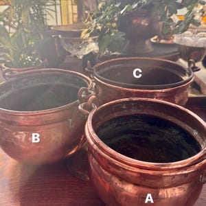 Antique Handmade Copper Cauldron, Hand-hammered, Sacred Altar Vessel, Vintage Hearth Pot