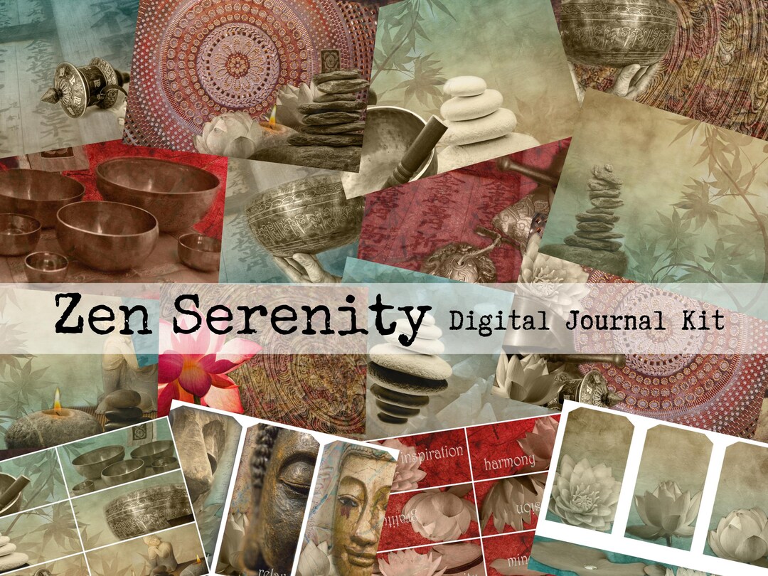 Zen Journal ZEN SERENITY Digital Journal Kit Direct Download Printable Digitals for ...