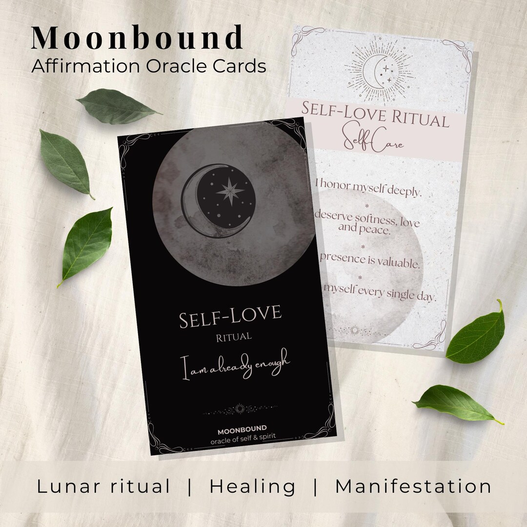 Printable Oracle Deck Affirmation Cards, Self Love Spiritual Deck ...