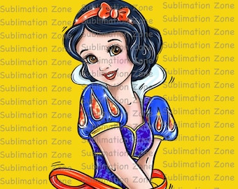 Snow white Princess clip art, Princess PNG download. princess digital image PNG  for mug, tumbler, sticker or any sublimation design, cricut