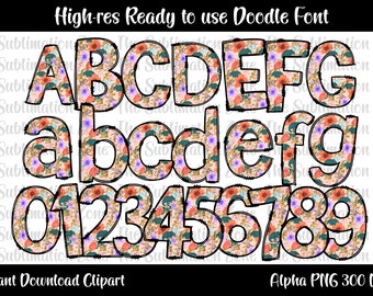 Doodle Alphabet Letters Strawberry PNG Download, 0-9 , A-z, A-Z ...