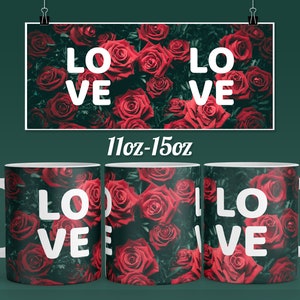 Tasse Saint-Valentin | conception de tasse à café - 11 & 15 oz - 14 février modèle de tasse de conception de sublimation de tasse cadeau parfait de la Saint-Valentin pour elle - sublimer png