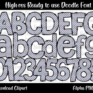 Doodle Alphabet Letters Strawberry PNG Download, 0-9 , a-z, A-Z  Alphabet & numbers sublimation png, Sublimation Alpha Numeric Set Designs