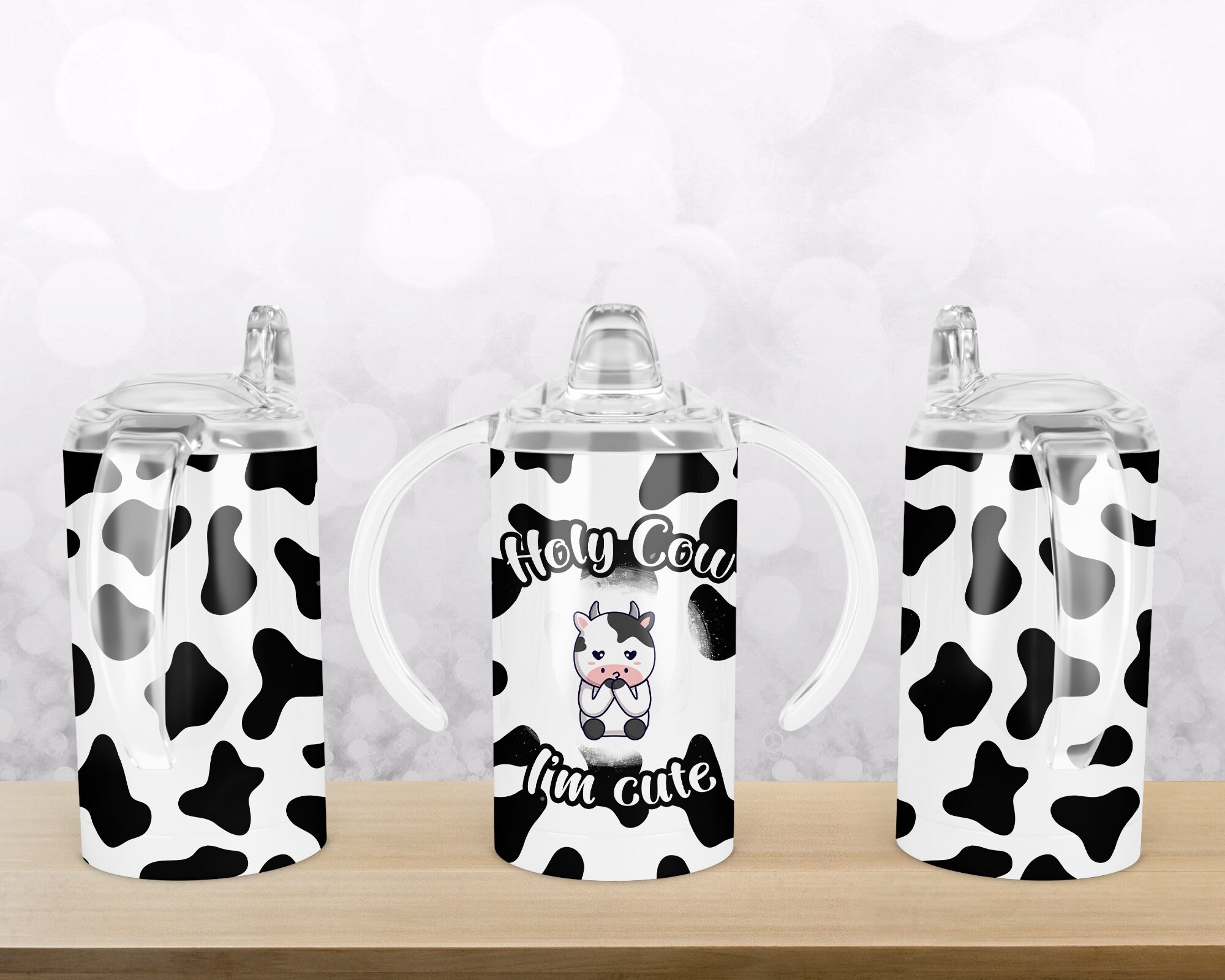 Cow Tumbler Wrap, 12oz Sippy Cup Design, Kid Tumbler Wrap, P - Inspire  Uplift
