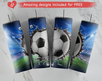20Oz Skinny tumbler sublimation design of Soccer Night football Stadium | Digital Download Straight And Tapered Tumbler designs png 2023