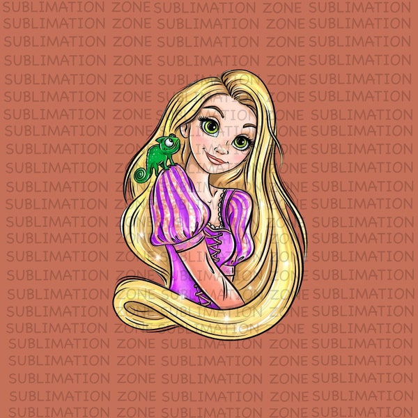 Rapunzel Princess clip art, Princess PNG download. princess digital image PNG  for mug, tumbler, sticker or any sublimation design & print