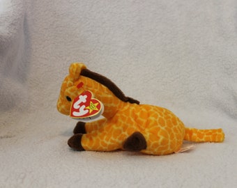 RARE Ty Beanie Baby - "Twigs" Giraffe - MWMT with ERRORS