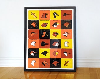 Birds of Quebec - Screenprinted poster 18x24 in
