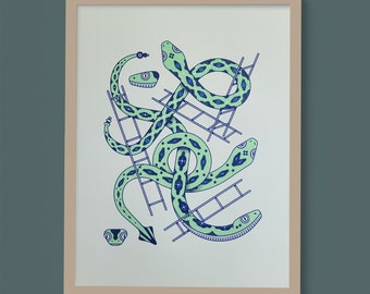 Snakes and ladders - poster 18x24 in.