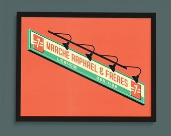 Marché Raphael & Frères store banner - poster (9x12in)