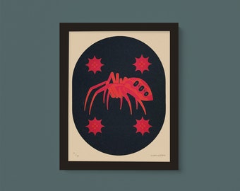 Spider - Screenprint 8x10 in