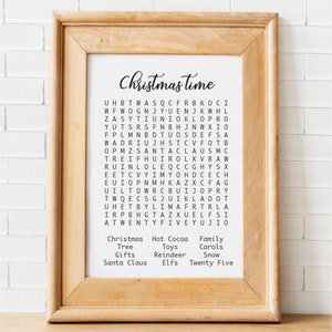 Minimalist Christmas Word Search