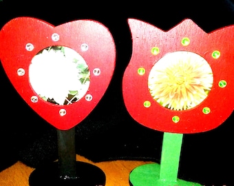 Picture Frame, Tulip Shaped Picture Frame, Heart Shaped Picture Frame, Wood Picture Frame