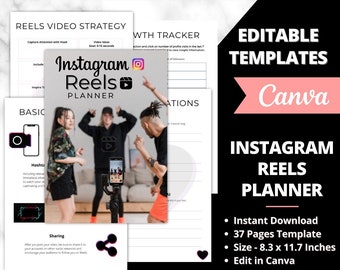 Instagram Reel Content Planner, Instagram Reels Planner Mall, Instagram Planner, Social Media Planner, IG Planner, Content Creator
