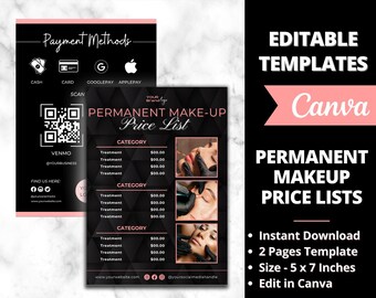 Permanent Makeup Price Lists, Hair Nail Makeup Salon, PMU Artist, PMU Instagram Post, Lip Blush, Brow Tattoo, Microblading, PMU Beauty Brand