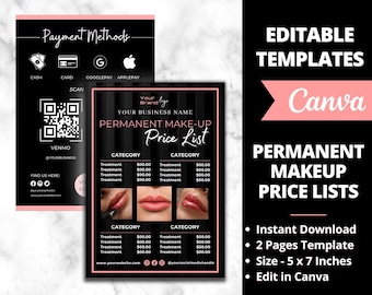 Permanent Makeup Price Lists, Hair Nail Makeup Salon, PMU Artist, PMU Instagram Post, Lip Blush, Brow Tattoo, Microblading, PMU Beauty Brand