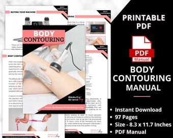 Body Contouring PDF Manual,  Sculpting User Guide, Body Sculpting, RF Radiofrequency, Fat Cavitation, Fat Freeze, Lipo Laser, Vacuum Therapy