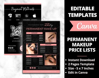 Permanent Makeup Price Lists, Hair Nail Makeup Salon, PMU Artist, PMU Instagram Post, Lip Blush, Brow Tattoo, Microblading, PMU Beauty Brand