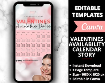 Valentines Flyer Story, DIY Flyer Template Design, Hair Flyer, Booking Flyer, Appointment Flyer,Sale Flyer,Lash Flyer,Premade Editable Flyer