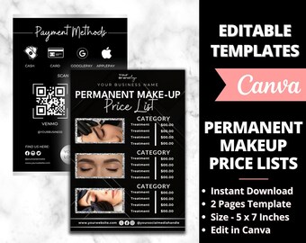 Permanent Makeup Price Lists, Hair Nail Makeup Salon, PMU Artist, PMU Instagram Post, Lip Blush, Brow Tattoo, Microblading, PMU Beauty Brand