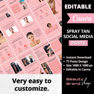 Spray Tan Instagram Posts Templates, Spray Tanning, Spray Tan Social Media Templates, Sunless Tanning, Spray Tan Quotes, Esthetician Posts