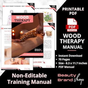 Wood Therapy Manual, Wood therapy Tools, Lymphatic Drainage Tutorial, Wood Therapy Techniques, Cellulite, Body Contouring, Beauty Treatments