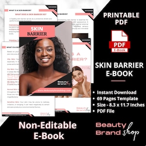 Skin Barrier E-Book, Healthy Skin Barrier, Beauty Training Resource, Slugging Skin, Skincare Routine E-Book, Skin Nutrient, Skincare Product