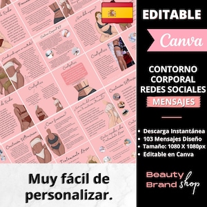 Contorno Corporal Plantillas De Publicaciones De Instagram, Esculpir El Cuerpo Publicaciones En Redes Sociales, Cavitación De Grasa, Español