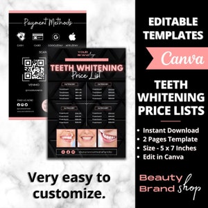 Teeth Whitening Preisliste, Teeth Whitening Business, Teeth Whitening Social Media Post, Whitening Strips, LED Whitening, Smile Beauty Denim