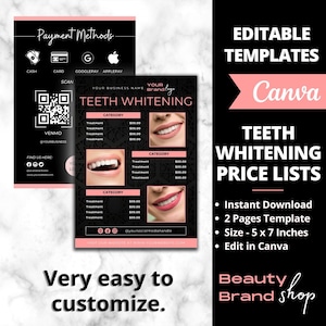 Teeth Whitening Preisliste, Teeth Whitening Business, Teeth Whitening Social Media Post, Whitening Strips, LED Whitening, Smile Beauty Denim
