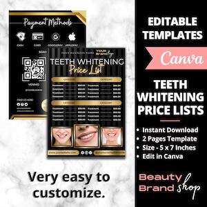 Teeth Whitening Preisliste, Teeth Whitening Business, Teeth Whitening Social Media Post, Whitening Strips, LED Whitening, Smile Beauty Denim