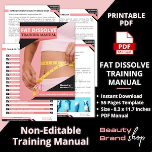 Fat Dissolve Training Manual, Fat Dissolving Manual, Fat Mapping, Fat Dissolving Training, Hyaluron Pen Mapping, Body Sculpting PMU Training